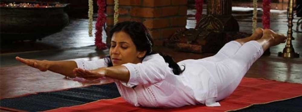 Indian woman doing yoga