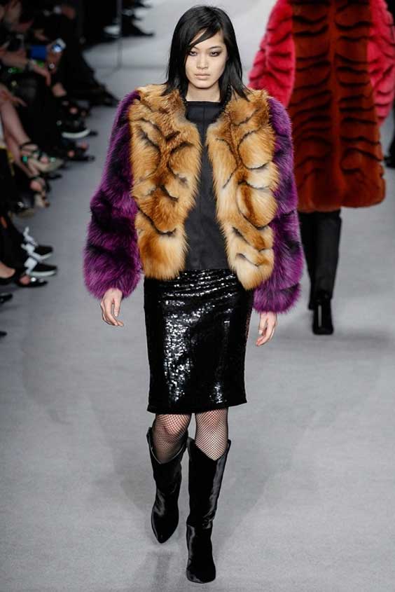 coloured fur coats