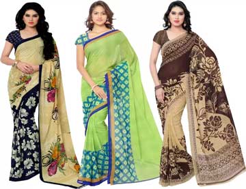 Anand Sarees Printed Fashion Georgette Saree