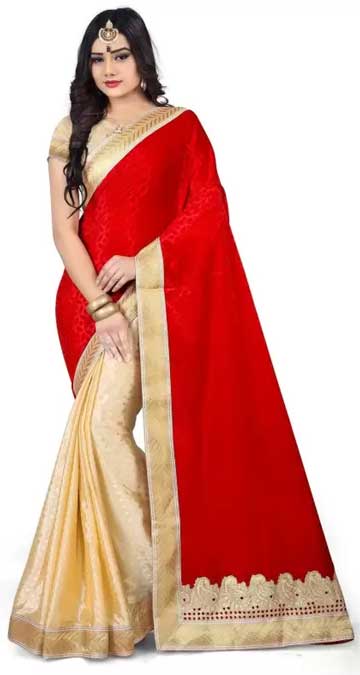 Royal Drift Embroidered Bollywood Velvet Silk Saree