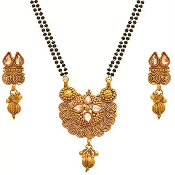 Ethnic One Gram Gold Plated Mangalsutr