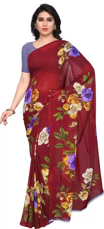 Kashvi Sarees Printed Fashion Georgette Saree