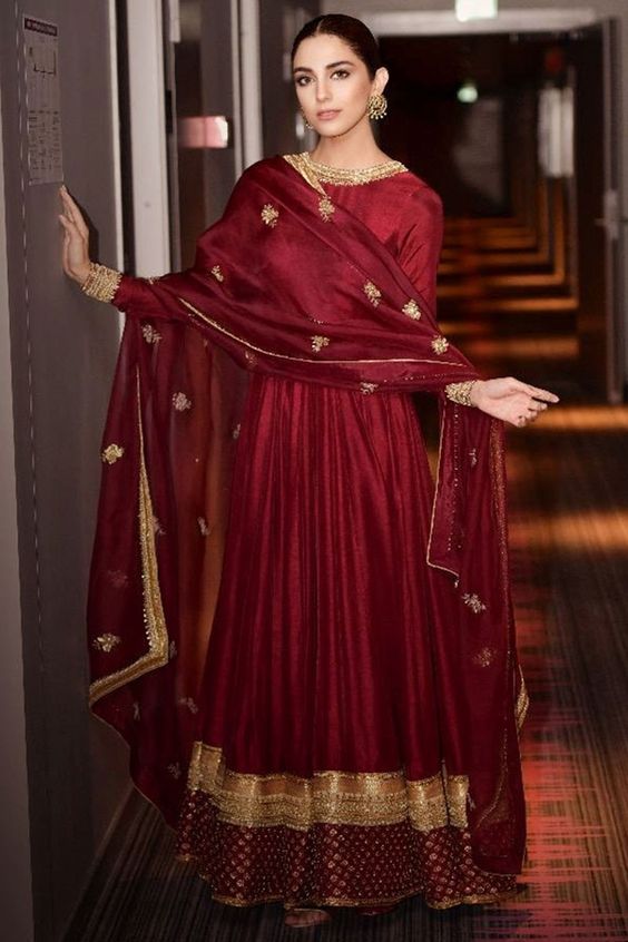 Maroon Anarkali Suit