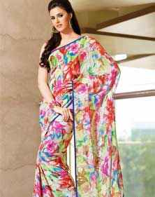 Multicolour saree