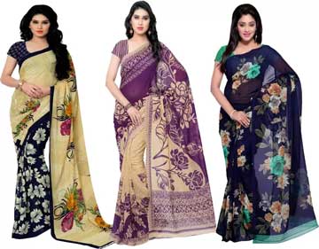 Kashvi Sarees Printed Fashion Georgette Saree