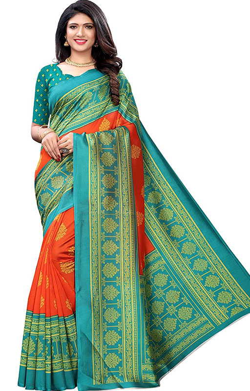 Poly Silk Printed Saree 