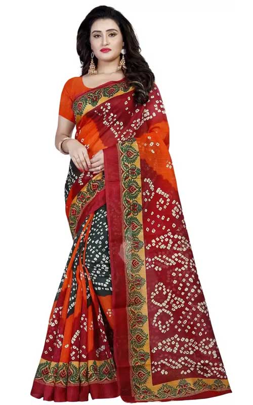 Printed Bandhej Kota Silk Saree