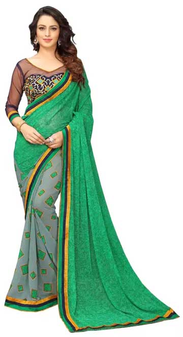 onlinefayda Printed Fashion Georgette Saree