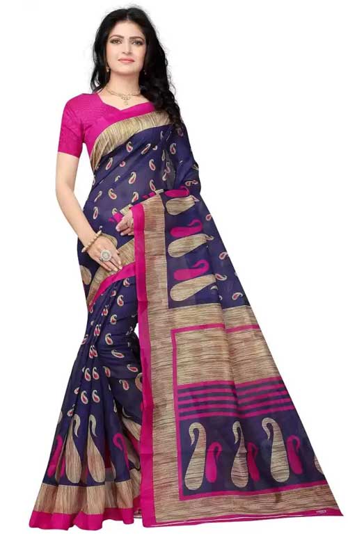 Printed Kota Doria Kota Silk Saree 