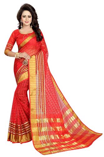 Red-Colour-Cotton-Saree