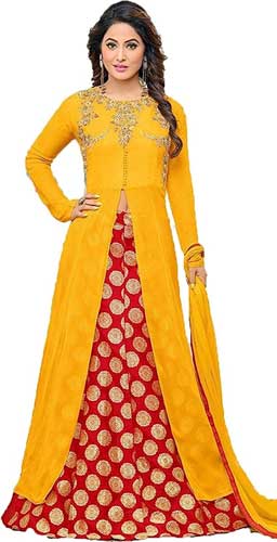 Yellow Anarkali Salwar Suit