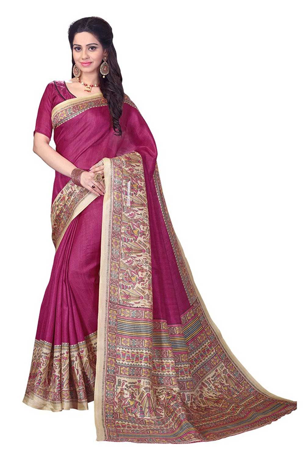 Designer Printed Silk Saree