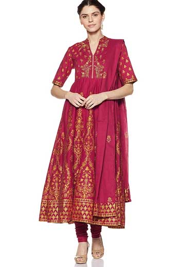 BIBA Women's Anarkali Salwar Suit Set