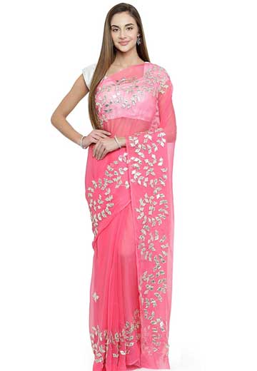 Chiffon Saree with Gotta Patti Work