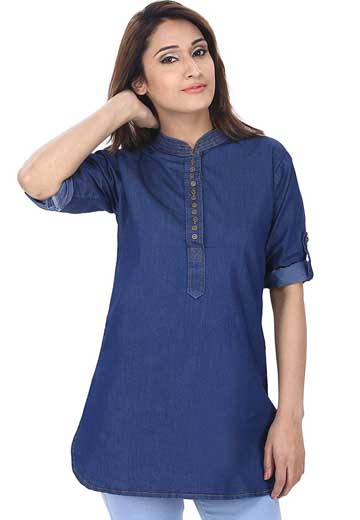 Denim Short Kurti