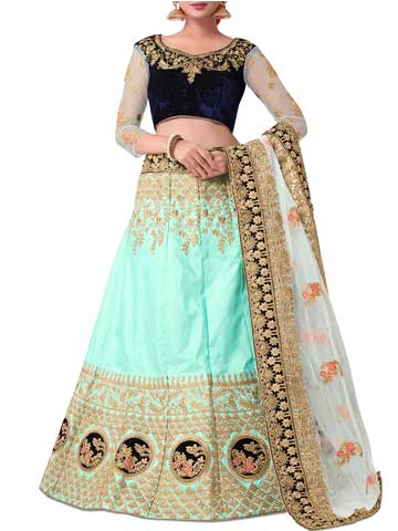 Embroidered A-Line Lehenga