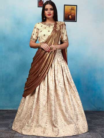 Embroidered Flared Lehenga