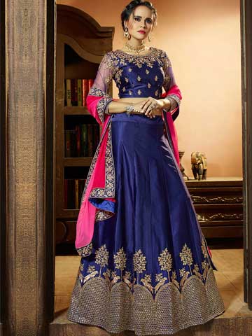 Embroidered Flared Lehenga