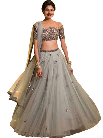 Embroidered Semi Stitched lehengas