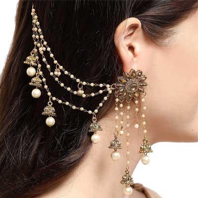 Flower Designer Gold Plated Long Chain 