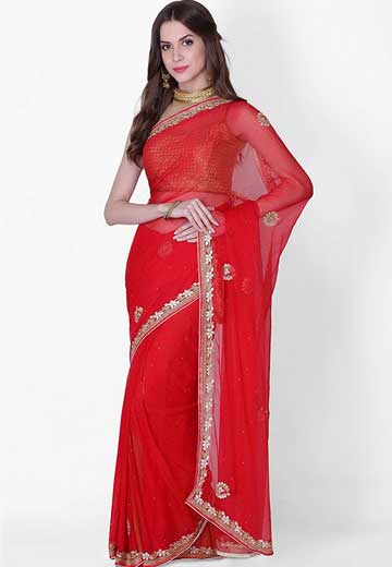 Gotta Patti Work Chiffon saree