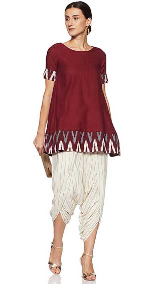 Indi lite Women's Pleated Kurta