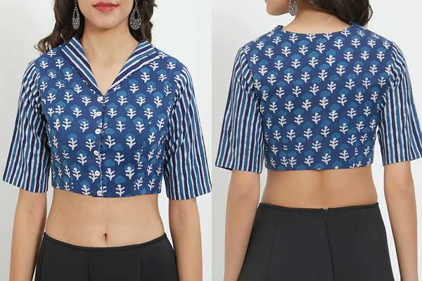 Indigo Printed Blouse