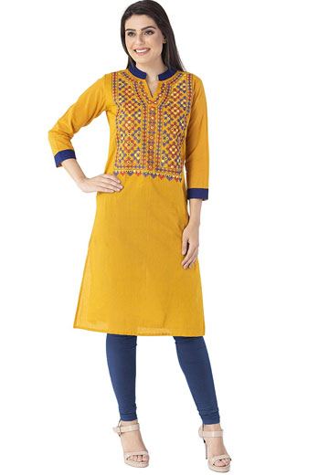 Mirror Work Embroidered Kurta