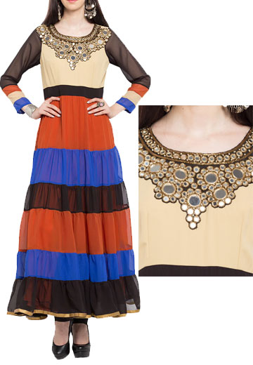 Multi Coloured Mirrorwork Kurti