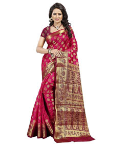 Multicolor Banarasi Saree with Blouse Piece