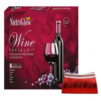 NUTRIGLOW Wine Facial Kit with Clutch