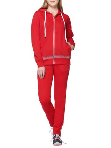 Red Cotton Blend Nightwear Set