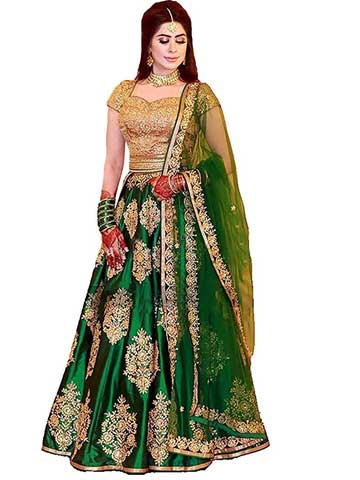 Silk Embroidered Lehenga Choli 