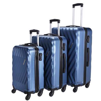 Steel Blue Hardsided Luggage Set 