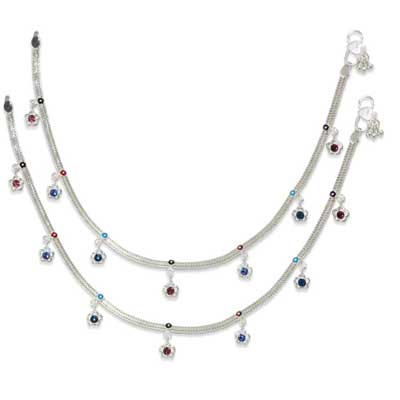  Studded Floral Anklet for Women