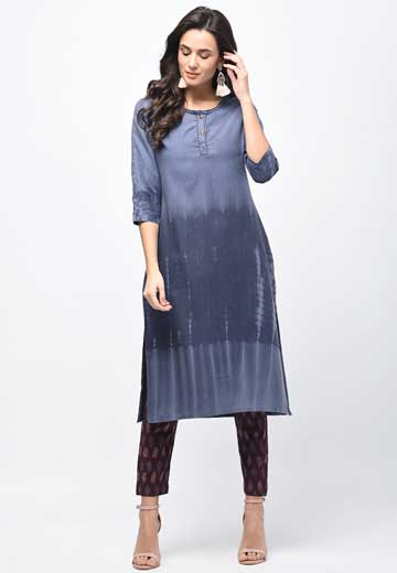 Tie N Dye Printed A-Line Kurta