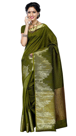 Tussar Silk Embouse Woven Saree