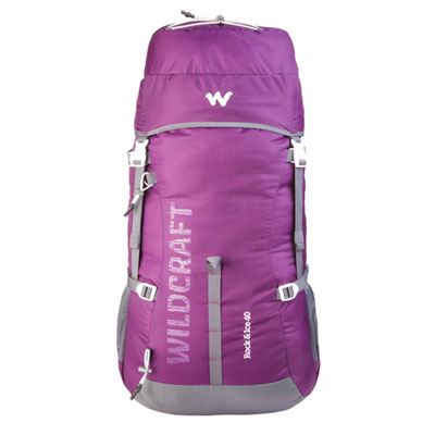 Wildcraft Rucksack for Trekking Rock & Ice 40 (Purple)