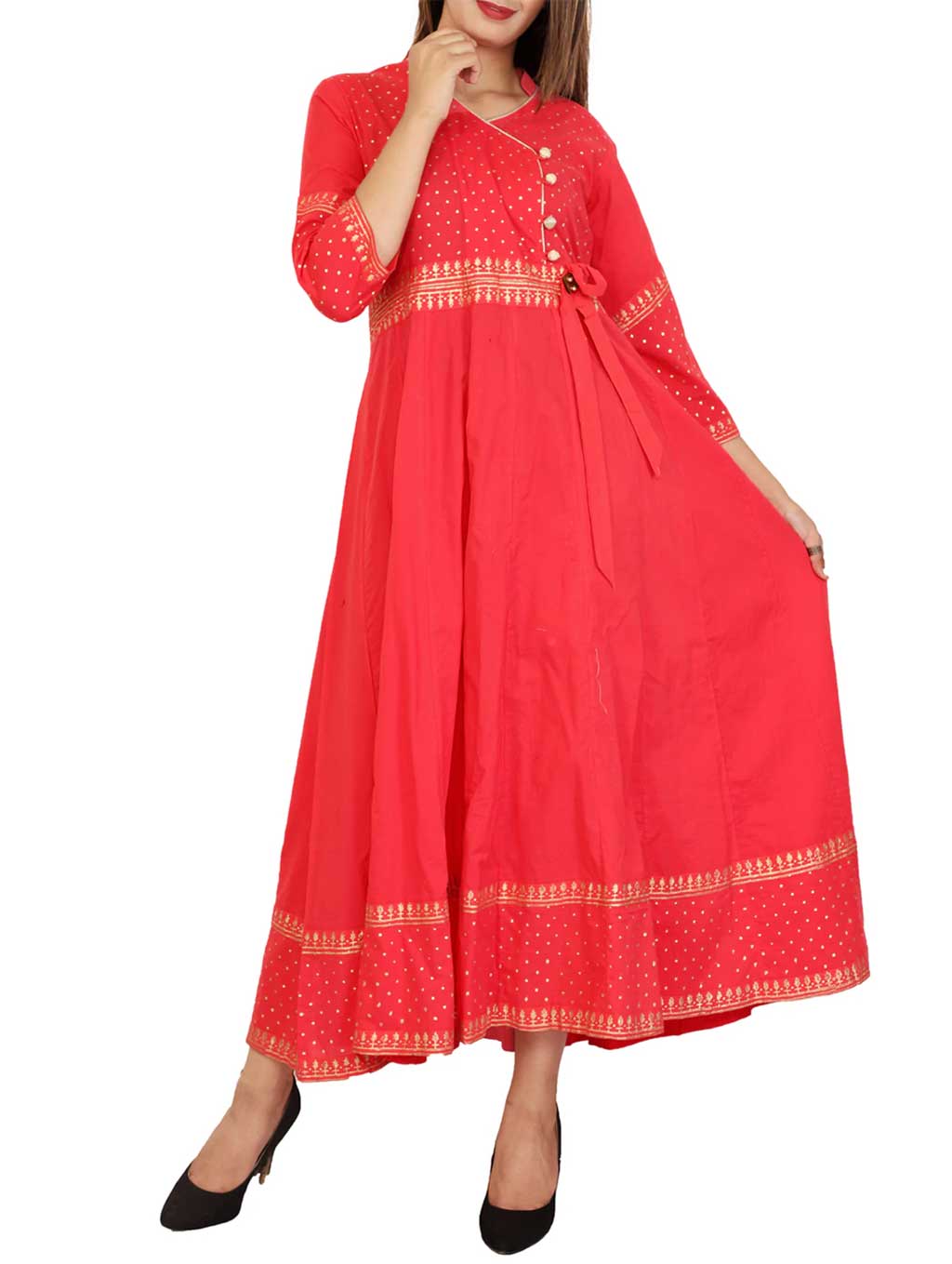 Anarkali Foil Print Kurta