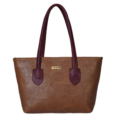 Tan Leatherette Handbag