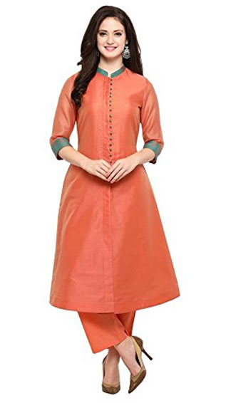 Solid Chanderi Cotton Stylised Kurta