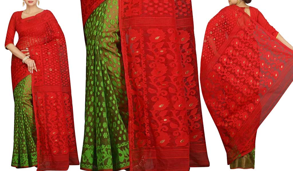 Bengal Hand Woven Jamdani Saree