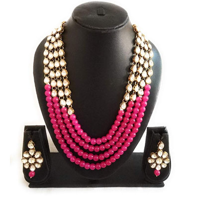 Bollywood & Traditional Pearl/Beads Beautiful Necklace Set