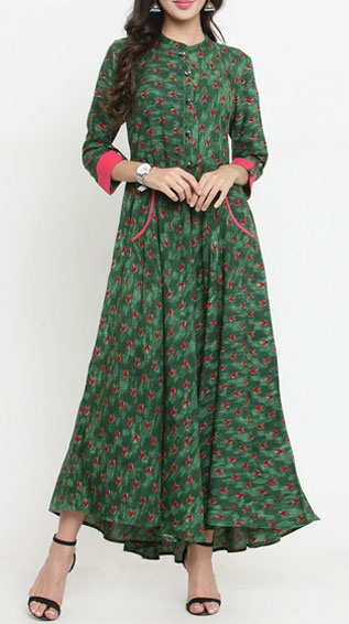 Flared Printed Kurta