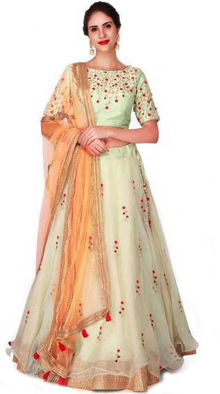 Sandar Fab Net lehenga