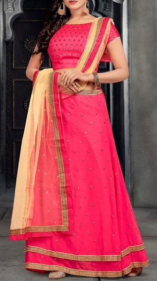 Georgette A-Line Lehenga