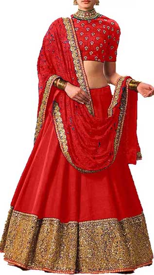 Georgette Embroidered Lehenga