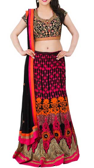 Georgette Embroidered Lehenga