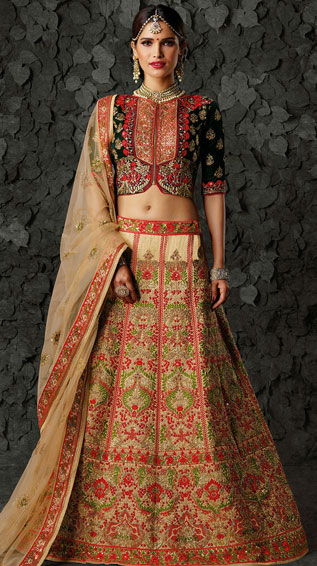 Embroidered Flared Lehenga