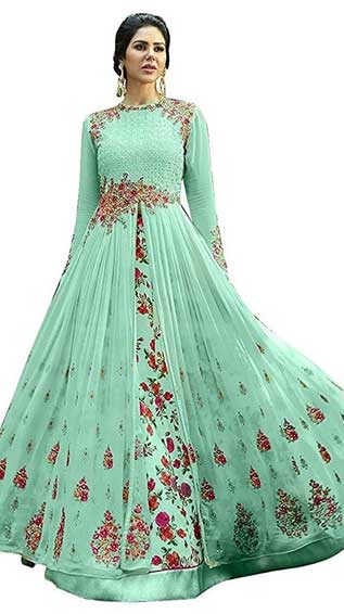 Embroidered Work Bridal Wedding Gown and Anarkali